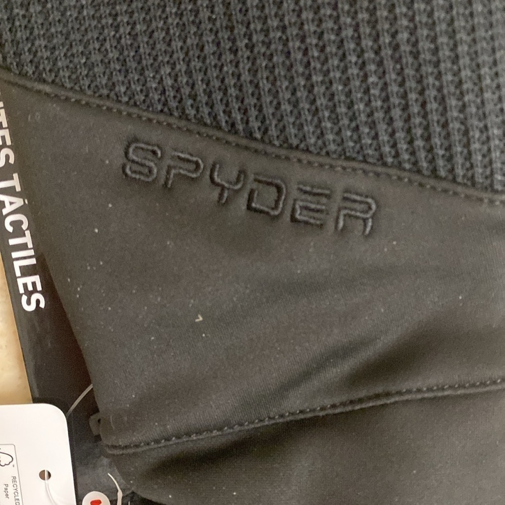 NWT Spyder Core Conduct Gloves 3M Thinsulate touchscreen compatible leather L - Picture 5 of 9